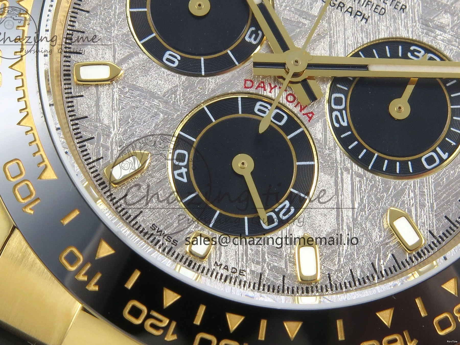 MiroTime 0502 Daytona 116508 YG 3CF 1:1 Best Edition Black Bezel Meteorite Dial on Oysterflex Strap SH4130 V2(Mod Version) Effortless 119